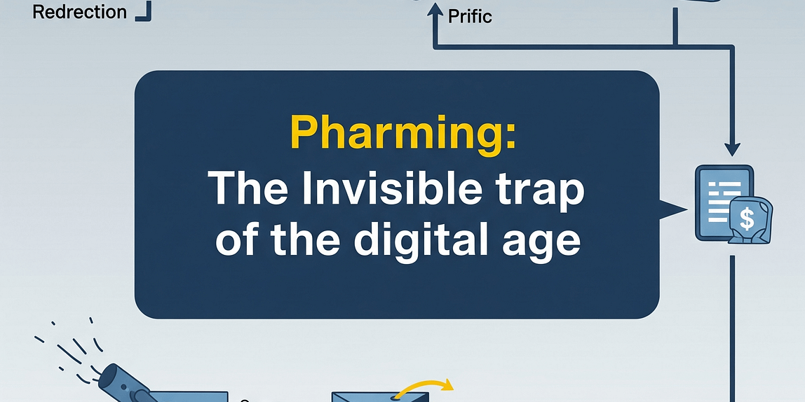 crea una imagen para Pharming: La trampa invisible de la era digital